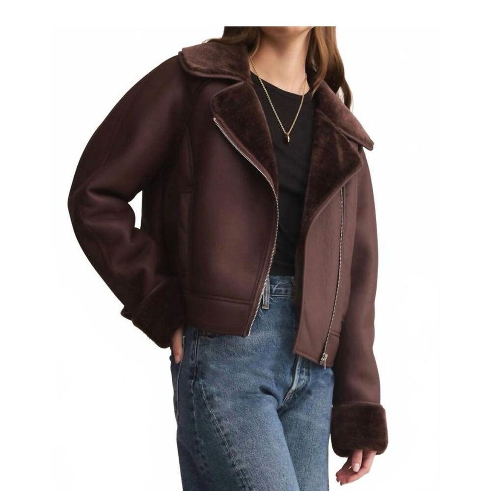 ZSupply Women's Brown Shearling Jacket
